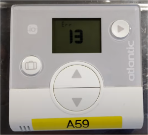 Erreur 13 Thermostat Atlantic